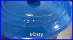 Le Creuset 9.5 QT #35 Blue Cast Iron Oval Dutch Oven Casserole withLid