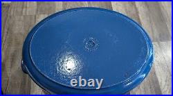 Le Creuset 9.5 QT #35 Blue Cast Iron Oval Dutch Oven Casserole withLid