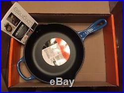 Le Creuset 9 inch Cast Iron Skillet # 23 Marseille Blue NEW in BOX