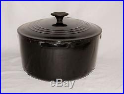 Le Creuset Black Enameled Cast Iron #31 6.75 Qt Oval Dutch Oven Made in France