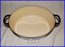 Le Creuset Black Enameled Cast Iron #31 6.75 Qt Oval Dutch Oven Made in France