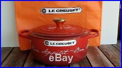 Le Creuset Bon Appetit 4.5 Qt #24 Gold Knob Cast Iron Round Dutch Oven Limited