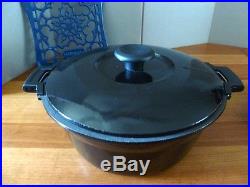 Le Creuset COUSANCES Vintage 6Qts Round Oven#29 STUNNING JET BLACK Very RARE