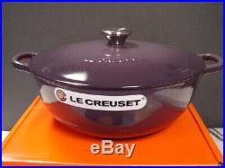 Le Creuset Cassis Cast Iron Soup Pot 4 1/2 Qt. Trivet/cookbook Newbox