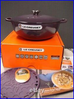 Le Creuset Cassis Cast Iron Soup Pot 4 1/2 Qt. Trivet/cookbook Newbox