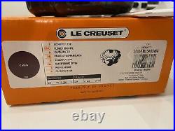 Le Creuset Cassis Purple Flower Cast Iron Cocotte 2.25 Qt Ultra Rare Color! Nib