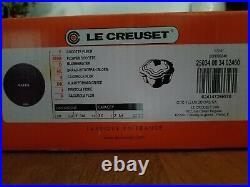 Le Creuset Cassis Purple Flower Pot Dutch Oven 2.25 quart New in box