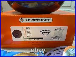 Le Creuset Cassis Soup Pot 4 1/2 Qt. With Trivet & Cookbook New