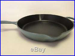 Le Creuset Cast Iron 13 1/2 Inch Skillet Ocean Blue Brand. New No Box