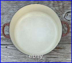 Le Creuset Cast Iron 28 Chestnut Brown Signature Dutch Oven 7-1/4 Qt