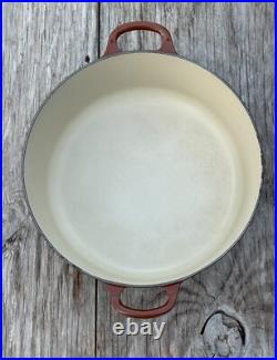 Le Creuset Cast Iron 28 Chestnut Brown Signature Dutch Oven 7-1/4 Qt