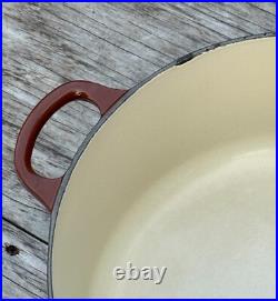 Le Creuset Cast Iron 28 Chestnut Brown Signature Dutch Oven 7-1/4 Qt