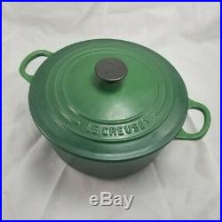 Le Creuset Cast Iron 3.5 Quart Green Dutch Oven #22