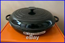 Le Creuset Cast Iron 30cm Shallow Casserole Black Onyx (BNIB)