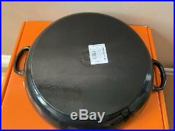 Le Creuset Cast Iron 30cm Shallow Casserole Black Onyx (BNIB)