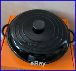 Le Creuset Cast Iron 30cm Shallow Casserole Black Onyx (BNIB)