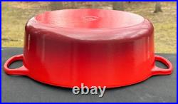 Le Creuset Cast Iron 31 Oval Dutch Oven with Lid Cerise Red 6-3/4 Qt
