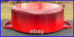 Le Creuset Cast Iron 31 Oval Dutch Oven with Lid Cerise Red 6-3/4 Qt