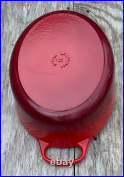 Le Creuset Cast Iron 31 Oval Dutch Oven with Lid Cerise Red 6-3/4 Qt