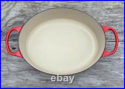 Le Creuset Cast Iron 31 Oval Dutch Oven with Lid Cerise Red 6-3/4 Qt