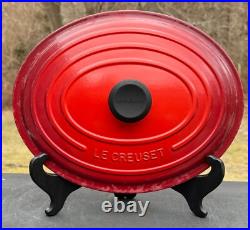 Le Creuset Cast Iron 31 Oval Dutch Oven with Lid Cerise Red 6-3/4 Qt