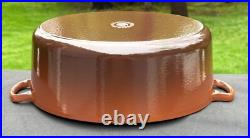 Le Creuset Cast Iron 31 Oval Dutch Oven with Lid Chestnut 6-3/4 Qt