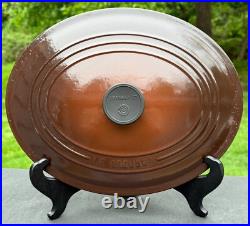 Le Creuset Cast Iron 31 Oval Dutch Oven with Lid Chestnut 6-3/4 Qt
