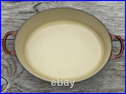 Le Creuset Cast Iron 31 Oval Dutch Oven with Lid Chestnut 6-3/4 Qt