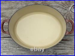 Le Creuset Cast Iron 31 Oval Dutch Oven with Lid Chestnut 6-3/4 Qt