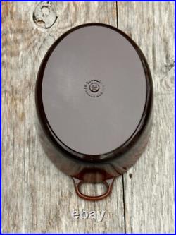 Le Creuset Cast Iron 31 Oval Dutch Oven with Lid Chestnut 6-3/4 Qt
