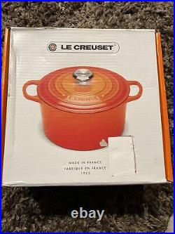 Le Creuset Cast Iron 5.25 qt /5-1/4 qt Deep Round Dutch Oven Marseille Blue