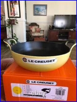 Le Creuset Cast Iron Balti Dish 3 Quart 9 1/2 Yellow Soleil