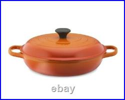 Le Creuset Cast Iron Braiser, 5 qt, Flame-Retails $450