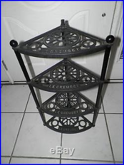 Le Creuset Cast Iron Corner Shelf With Four Shelves Black