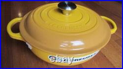 Le Creuset Cast Iron Dutch Oven 2.5 qt Yellow color NWT