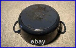 Le Creuset Cast Iron Enamel 5 1/2-Qt Round covered Dutch Oven #26 Dk Blue Clean