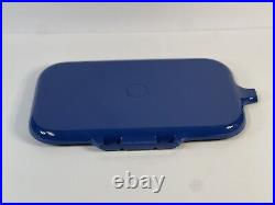 Le Creuset Cast Iron Grill Pan Blue Enamel with Removable Folding Handle France