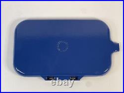 Le Creuset Cast Iron Grill Pan Blue Enamel with Removable Folding Handle France