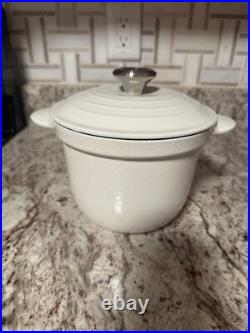Le Creuset Cast Iron Rice Pot Blanc Shiny White 18cm