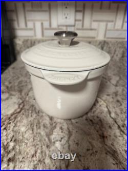 Le Creuset Cast Iron Rice Pot Blanc Shiny White 18cm