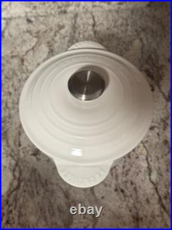 Le Creuset Cast Iron Rice Pot Blanc Shiny White 18cm