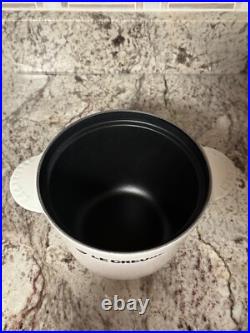 Le Creuset Cast Iron Rice Pot Blanc Shiny White 18cm