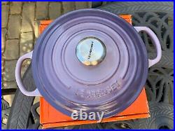 Le Creuset Cast Iron Risotto Signature Blue Bell Purple Provenance 3.5 Qt 24 New