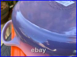 Le Creuset Cast Iron Risotto Signature Blue Bell Purple Provenance 3.5 Qt 24 New