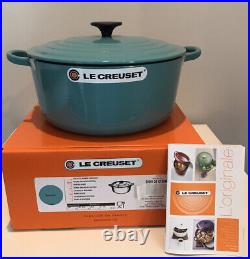 Le Creuset Cast Iron Round Casserole/Dutch Oven-Torquiose-5 1/2-Qt-5.5 Qt