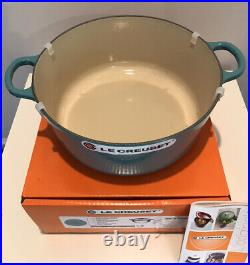 Le Creuset Cast Iron Round Casserole/Dutch Oven-Torquiose-5 1/2-Qt-5.5 Qt