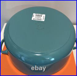 Le Creuset Cast Iron Round Casserole/Dutch Oven-Torquiose-5 1/2-Qt-5.5 Qt