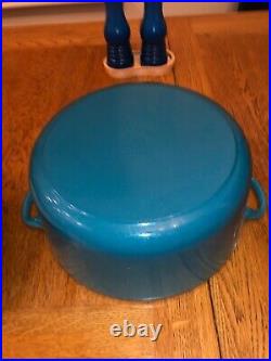 Le Creuset Cast Iron Round Casserole Pot Large In Teal 28cm 6.7L