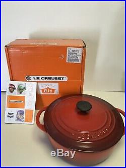 Le Creuset Cast Iron Round Casserole/dutch Oven 2 3/4 Quart Cherry Red Nib