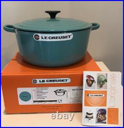 Le Creuset Cast-Iron Round Dutch Oven-Torquiose-5 1/2-Qt-5.5 Qt-Retail $450